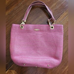 Eric Javits Pink and Gold Shoulder Bag
